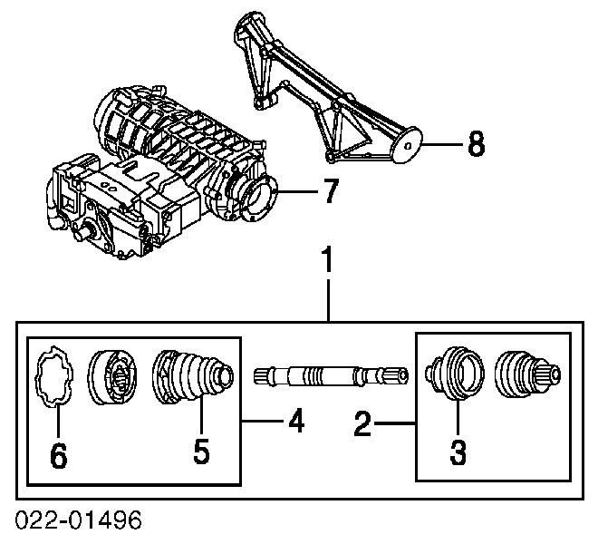 Árbol de transmisión trasero izquierdo 1J0501203BX VAG