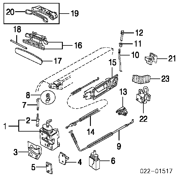 Tirador de puerta exterior trasero izquierdo 4B0839207GRU VAG/Audi