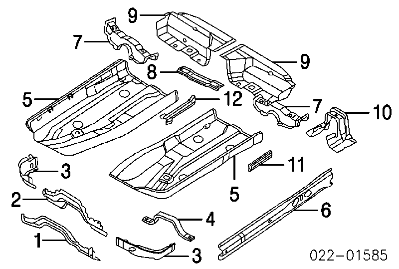 Fondo de carrocería Audi A6 (4B, C5)