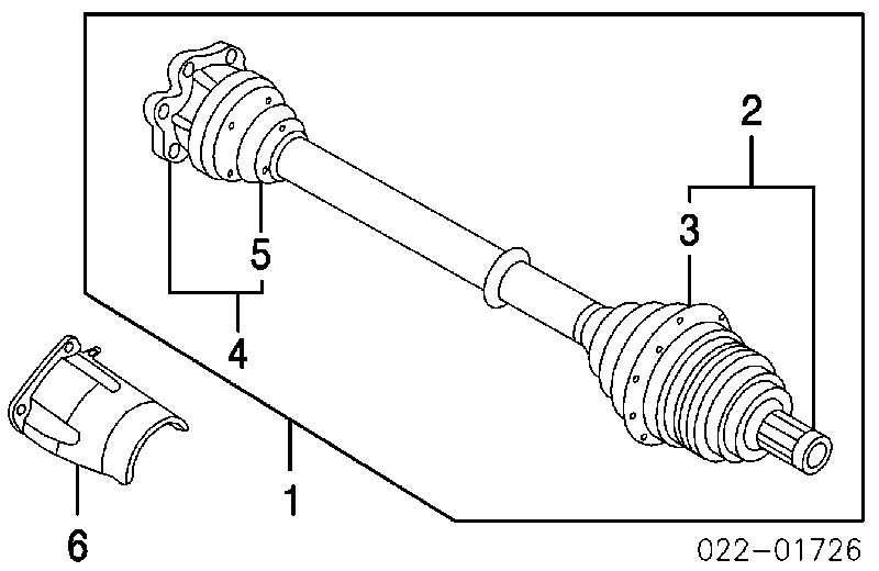 IK8E0 407 272 AH Market (OEM) árbol de transmisión delantero derecho