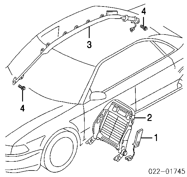 Airbag de cortina lateral derecha para Audi A4 (8E2)
