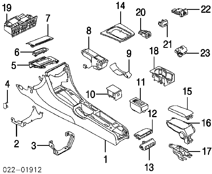 8E0864245F17C VAG apoyabrazos de consola central