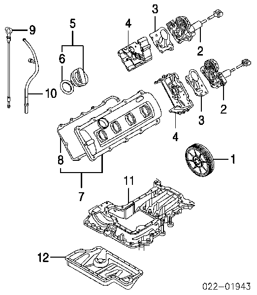 Junta, tapa de culata de cilindro izquierda para Audi A4 (8E5)