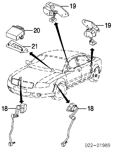 Sensor, nivel de suspensión neumática, delantero izquierdo 4E0941285E VAG/Audi
