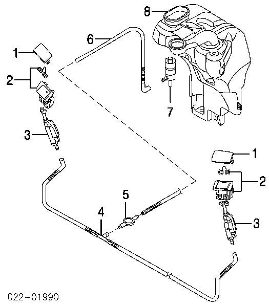Cubierta de la boquilla del lavafaros para Audi A8 (4E2, 4E8)