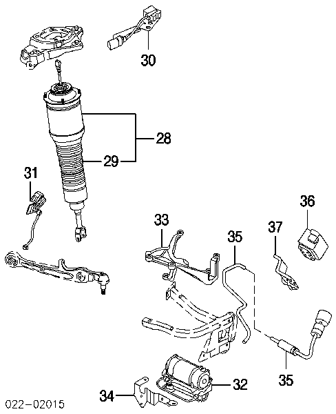 Bomba de compresor de suspensión neumática 4E0616007 VAG/Audi