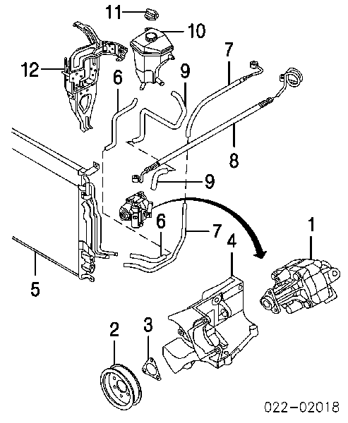 Depósito de bomba de dirección hidráulica para Audi A8 (4E2, 4E8)