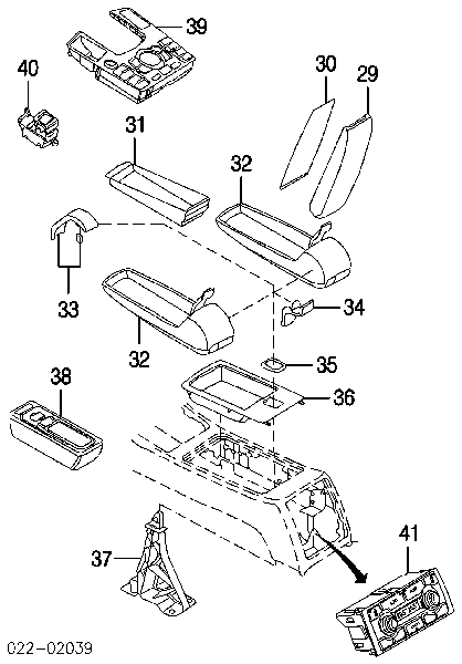 Reposabrazos del asiento delantero para Audi A8 (4E2, 4E8)