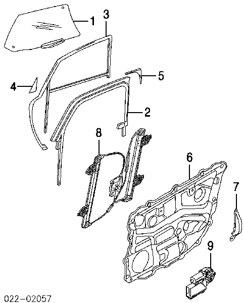 Mecanismo alzacristales, puerta trasera derecha para Audi A8 (4E2, 4E8)
