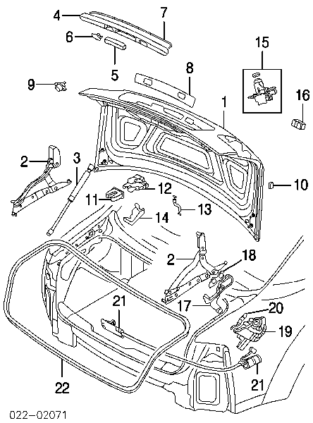 Manecilla de puerta de maletero exterior para Audi A8 (4E2, 4E8)