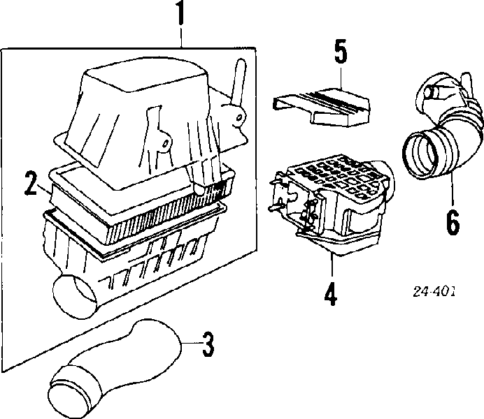 Caja del filtro de aire para BMW 5 (E34)