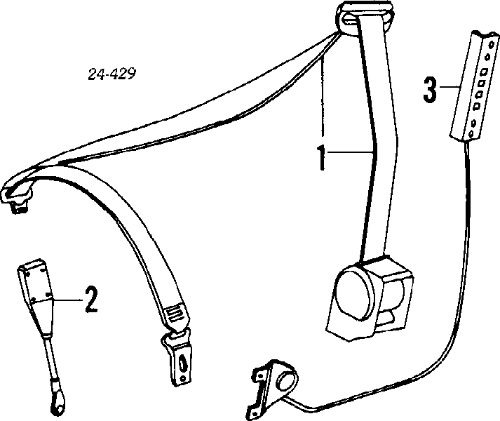 Cinturón de seguridad delantero izquierda BMW 5 (E34)