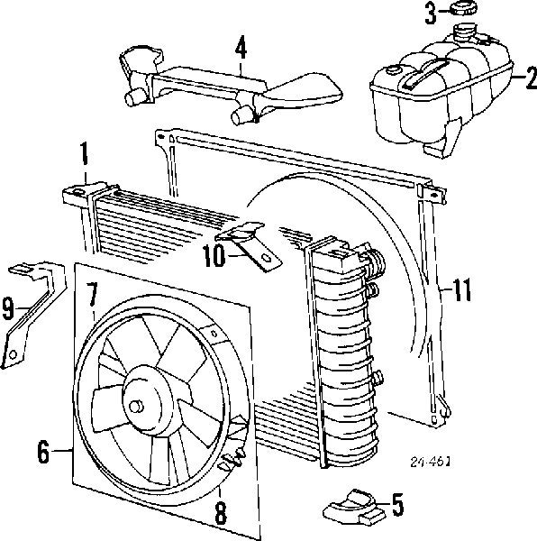 Radiador refrigeración del motor 17111719260 BMW