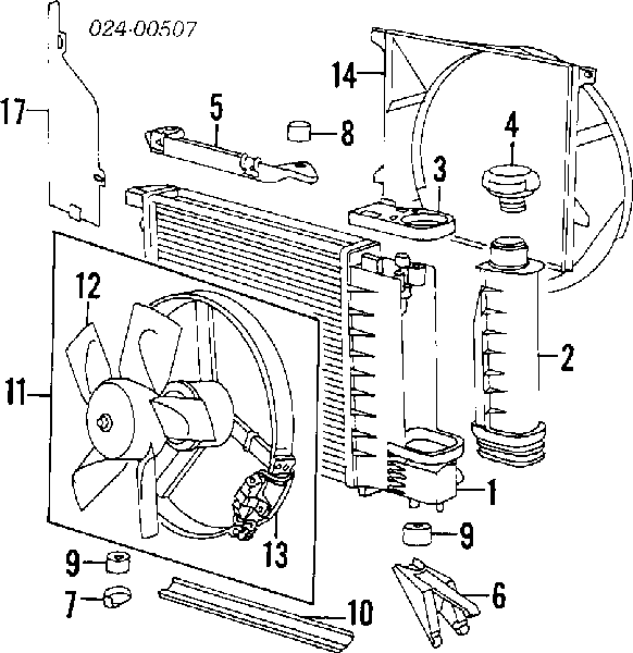Bastidor radiador (armazón) 17111719249 BMW