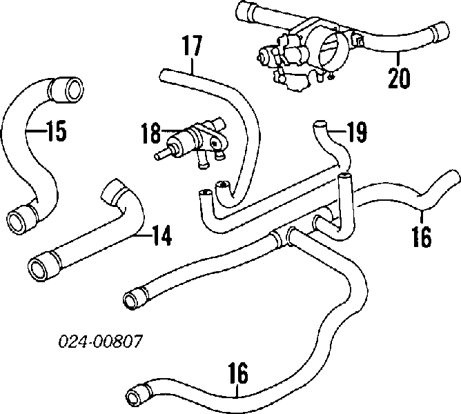 Manguera refrigerante para radiador inferiora 11531722852 BMW