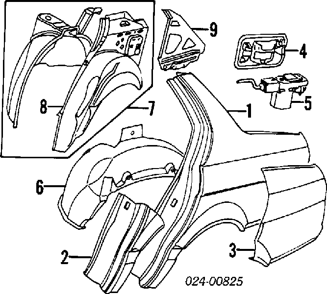 41351963136 BMW guardabarros trasero derecho