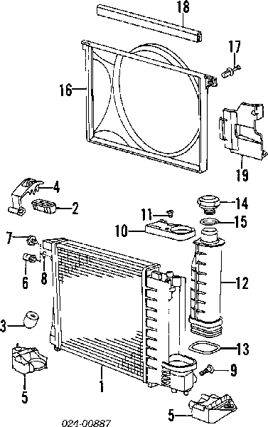 7001744 Autotechteile bastidor radiador (armazón)