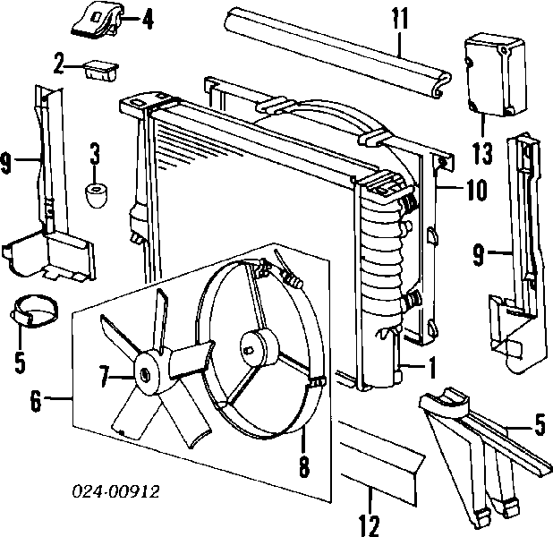 17111468081 BMW radiador refrigeración del motor