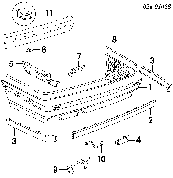 Cobertura de parachoques, enganche de remolque, delantera 51122231633 BMW