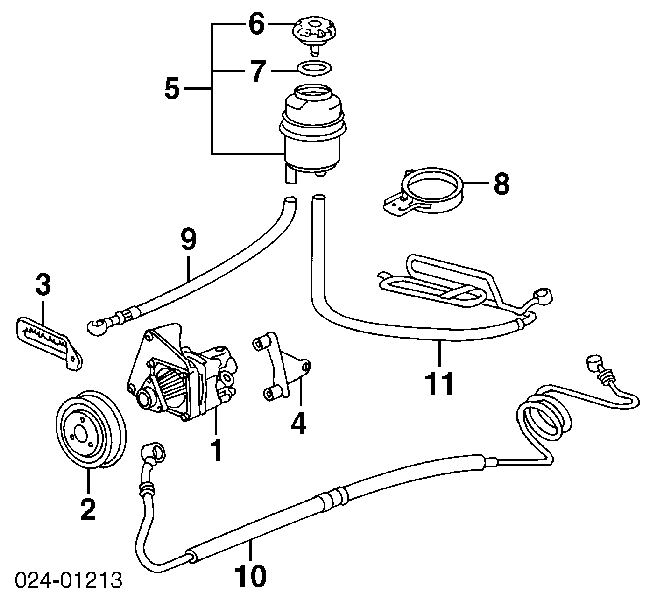 Manguera hidráulica, dirección, de mecanismo dirección a depósito para BMW 3 (E36)