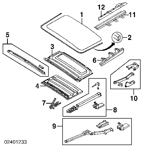 Tapa de techo solar BMW 5 (E39)