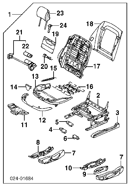 52108226261 BMW soporte de guía para parachoques trasero, izquierda