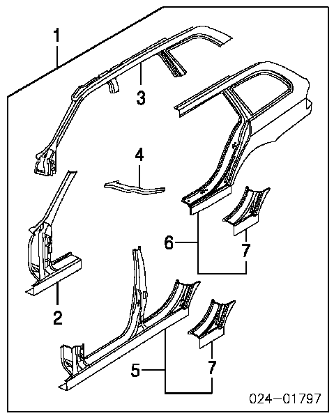 Guardabarros trasero izquierdo BMW 5 (E39)