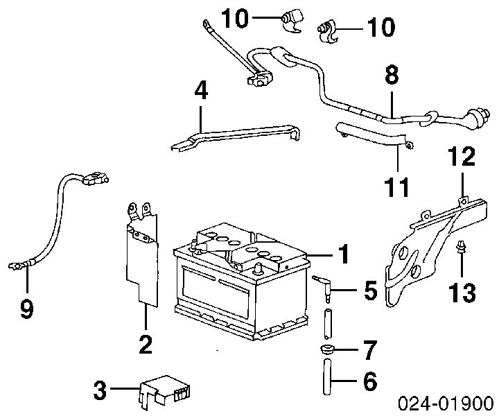 Cable de masa para batería 12421436910 BMW