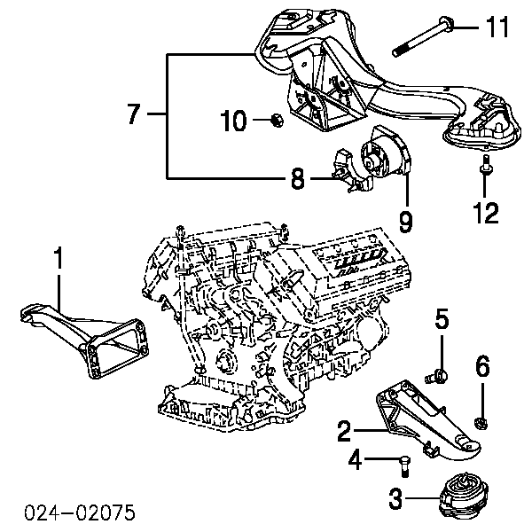 22316751228 BMW porta-motores/soporte del motor (caja de cambios)