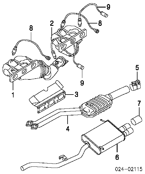 Colector de escape, sistema de escape 11627503674 BMW