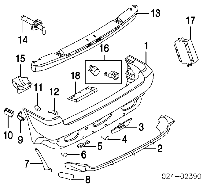 51127062598 BMW parachoques trasero