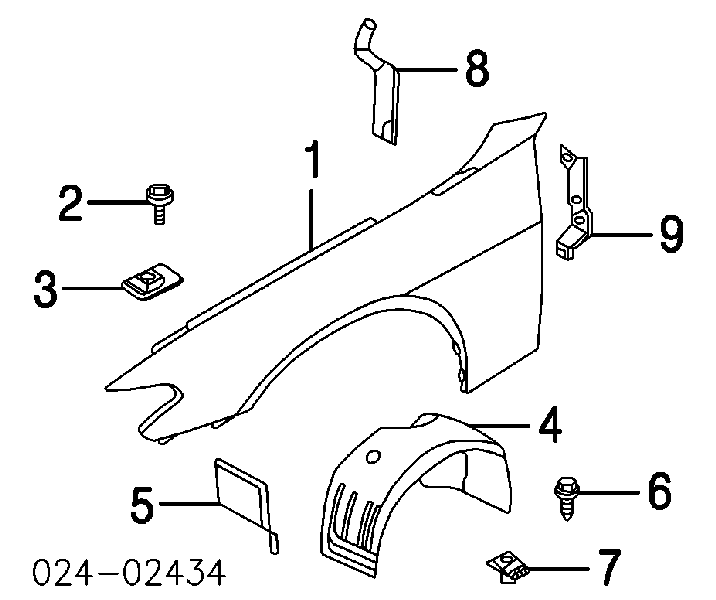 Guardabarros delantero izquierdo para BMW 7 (E65, E66, E67)