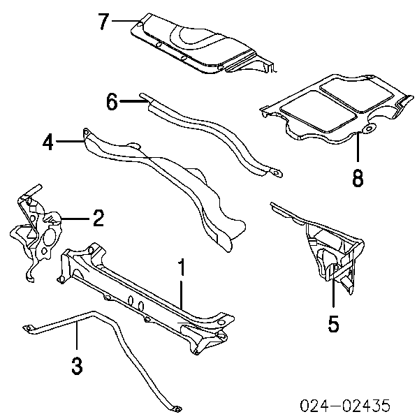Soporte de radiador izquierdo para BMW 7 (E65, E66, E67)