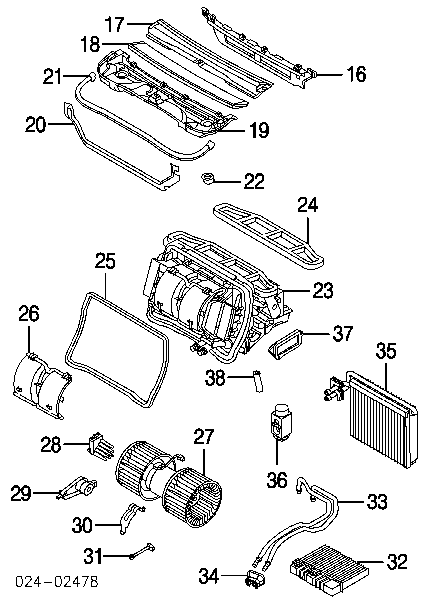 Caja de ventilador habitáculo completo para BMW X3 (E83)