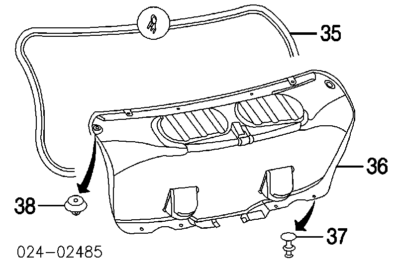 Goma de contorno del maletero para BMW 3 (E46)