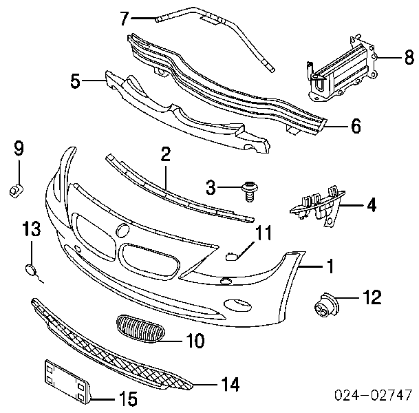 Soporte deparachoques delantero derecho 51117165180 BMW