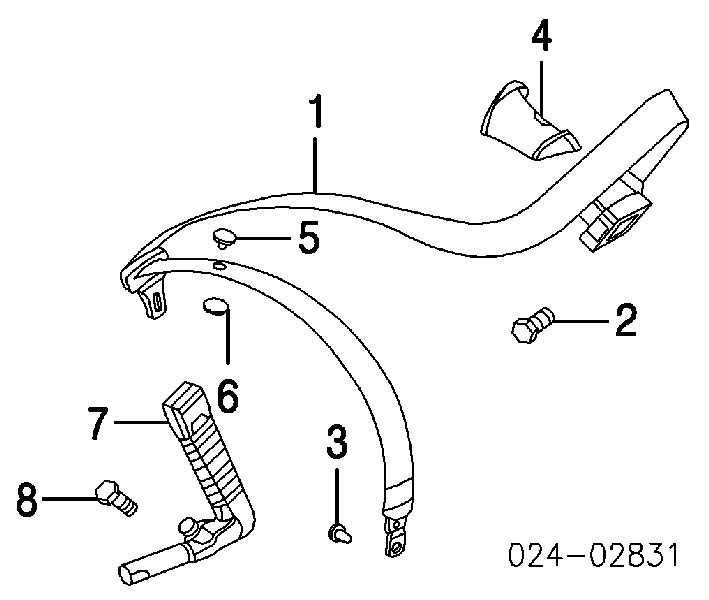 72118408762 BMW palanca delantera derecha de el cinturon de seguridad