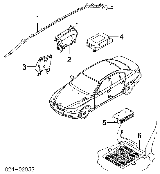 Airbag puerta delantera derecha para BMW 5 (E60)