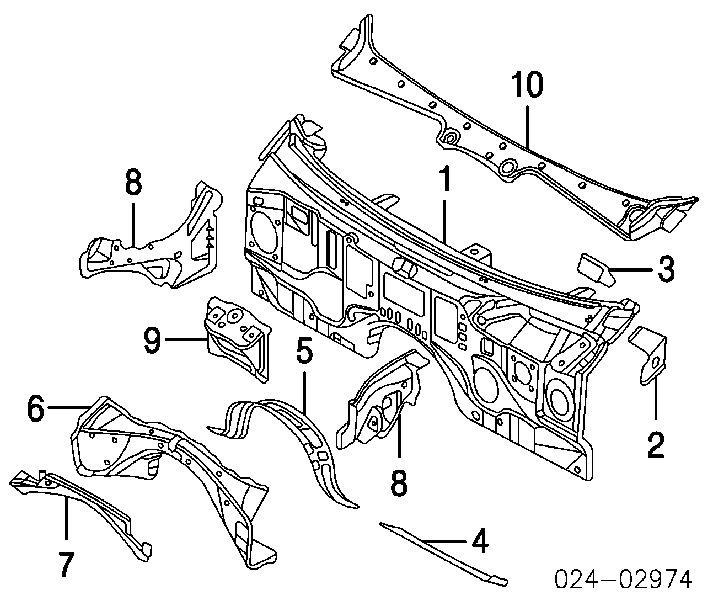 Rejilla de limpiaparabrisas para BMW 5 (E60)