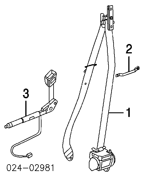 72117210887 BMW palanca delantera izquierda de el cinturon de seguridad