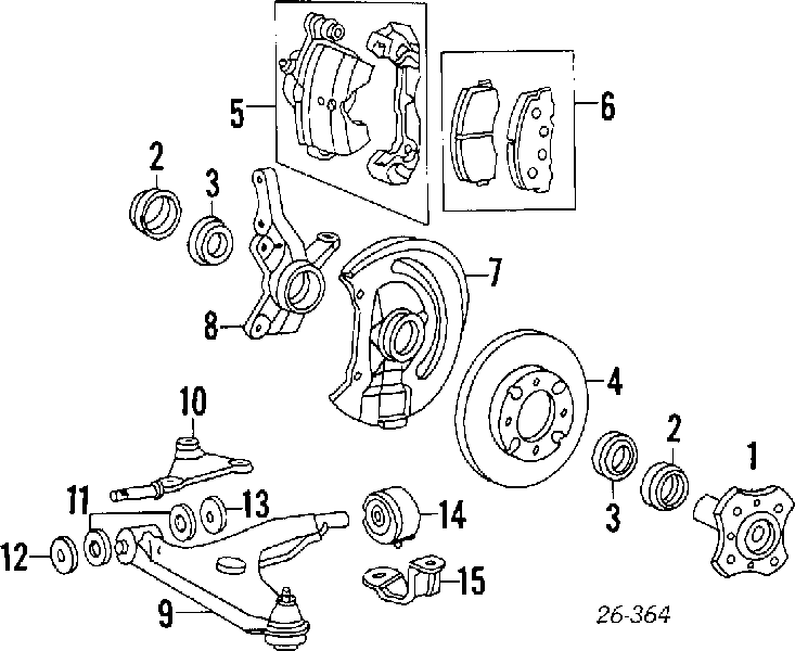 MB534583 Chrysler pastillas de freno delanteras