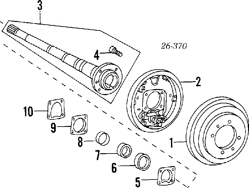Anillo de retención de cojinete, semieje de transmisión trasera MA125987 Mitsubishi