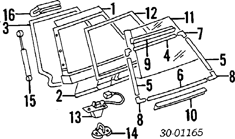 9045055A10 Nissan amortiguador de maletero