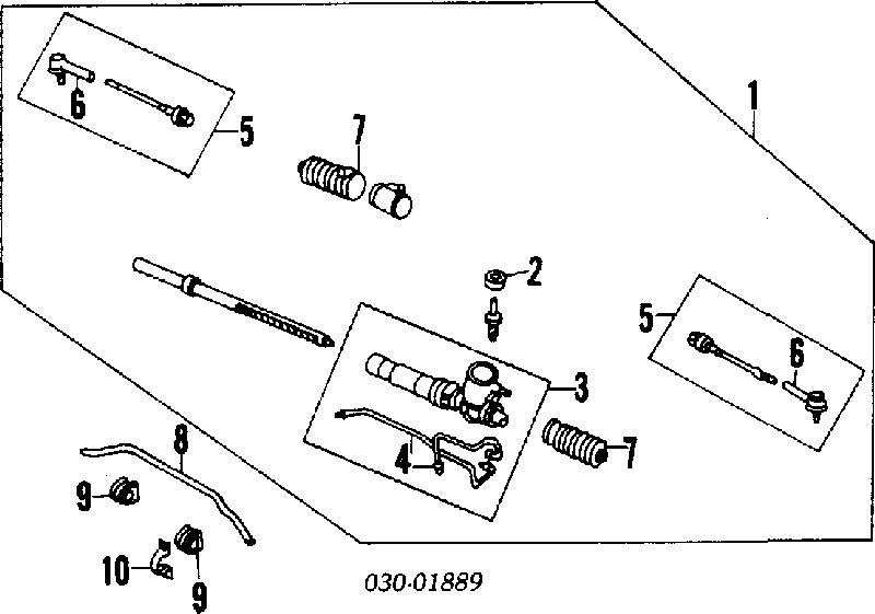 Fuelle, dirección 48204D0301 Nissan