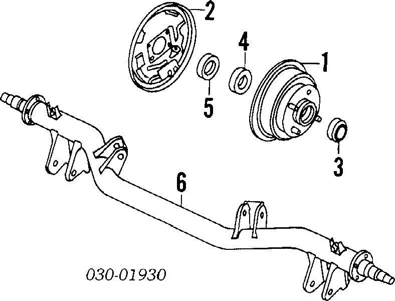 Cojinete de rueda trasero exterior B00233047 Mazda