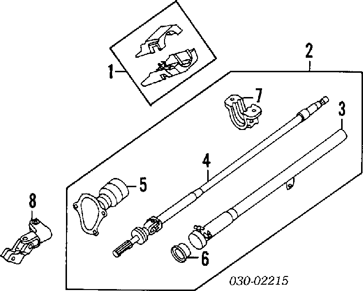 4808050A00 Nissan columna de dirección inferior