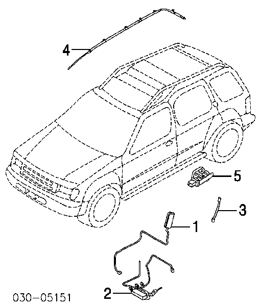 Airbag de cortina lateral izquierda para Nissan Murano (Z50)
