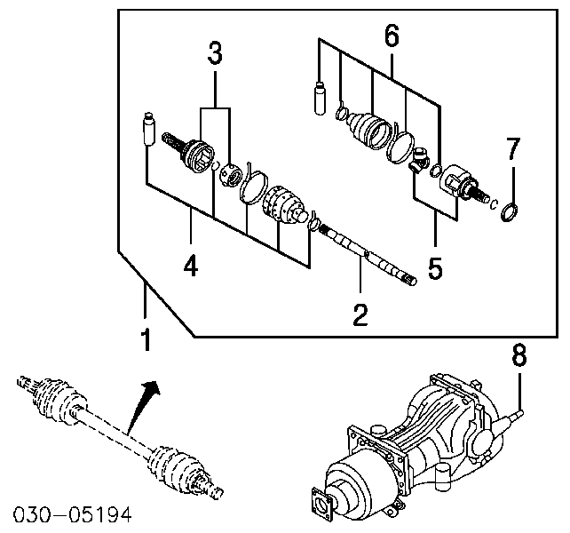 Árbol de transmisión trasero para Nissan Murano (Z51)