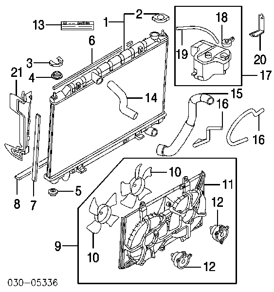 Motor del ventilador de enfriado 21487CL80A Nissan