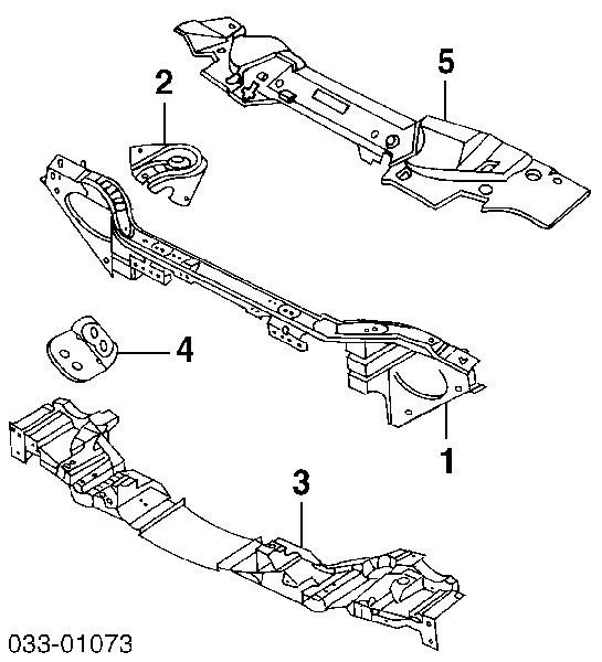 XR825221 Jaguar soporte de radiador inferior (panel de montaje para foco)